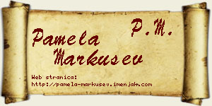 Pamela Markušev vizit kartica